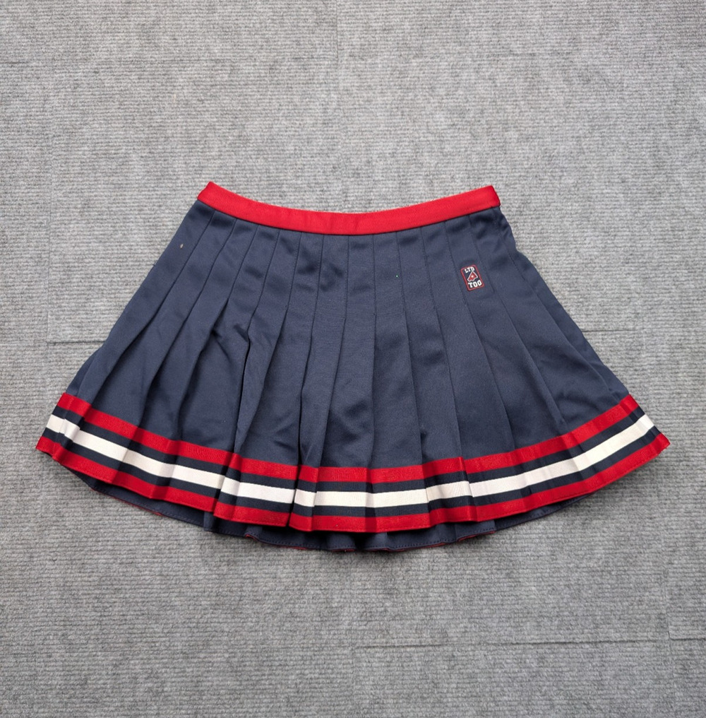 Vintage Limited Too Skirt Girls Small Pleated Skort Preppy Academia Blue Y2K